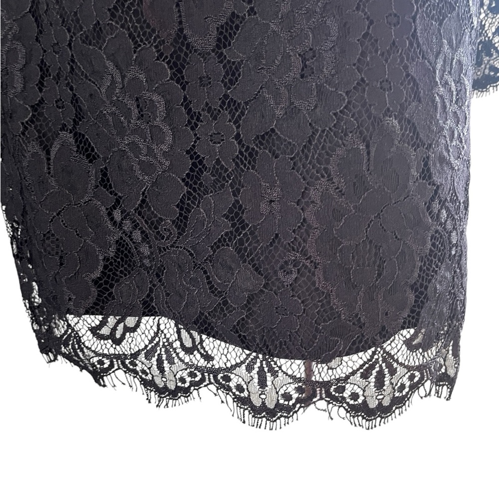 MADISON MARCUS Black Lace One-Shoulder Dress SZ M - Picture 5 of 10